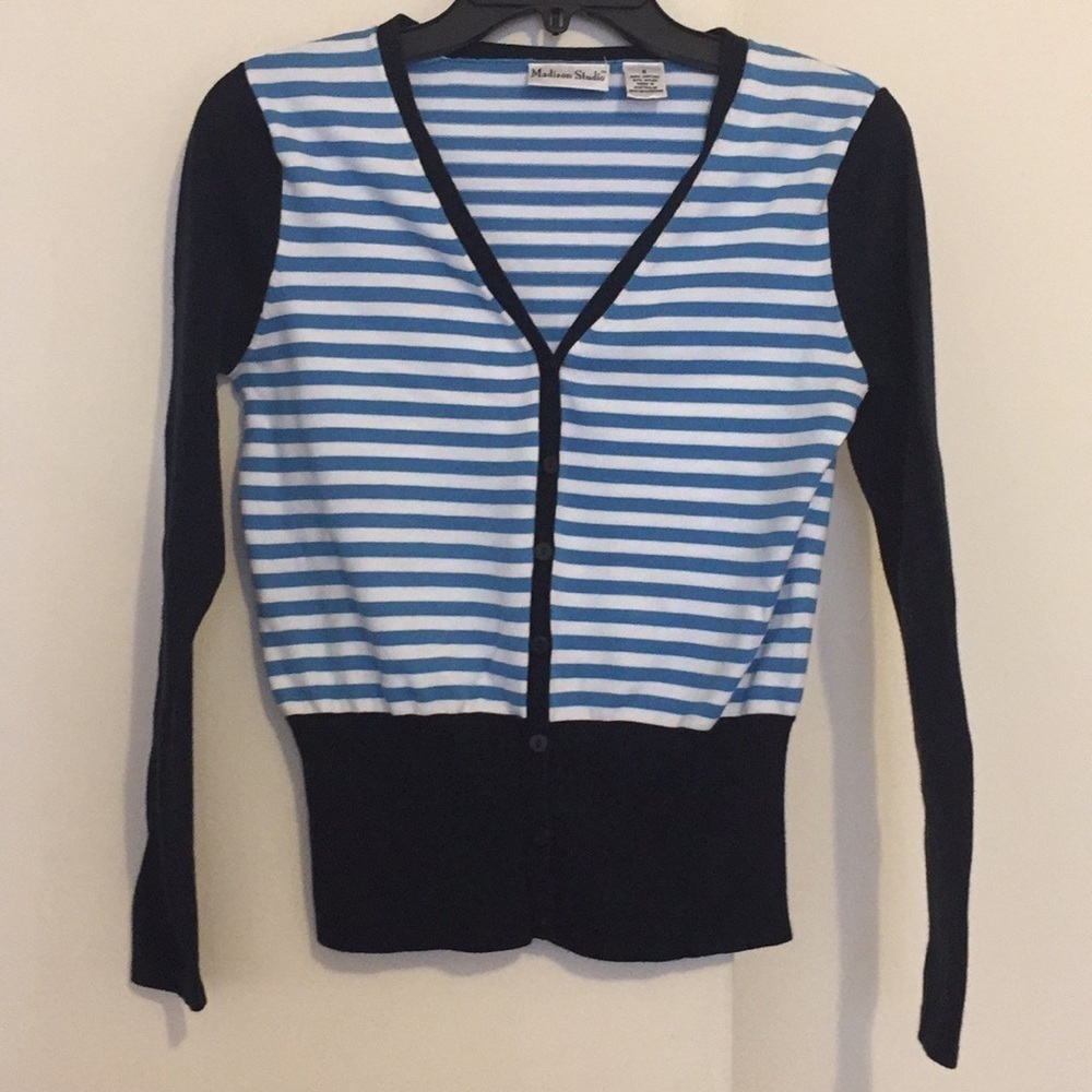 Madison Studio Striped Cardigan